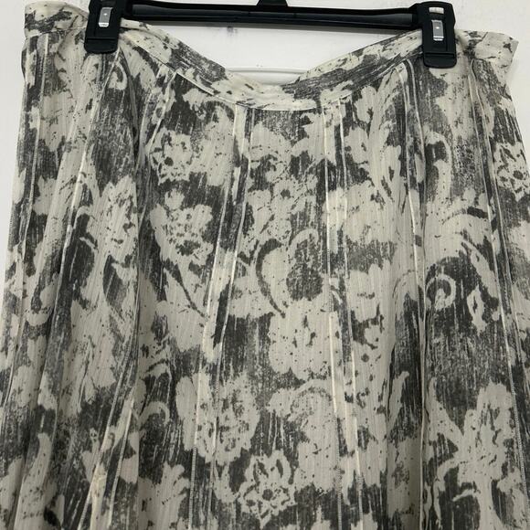 Coldwater Creek Silk Cotton Floral  Midi Skirt XL Y2K Boho Dark Romantic Fairy - Picture 6 of 14